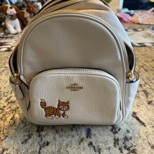Coach Mini Court Backpack w/Dancing Kitten